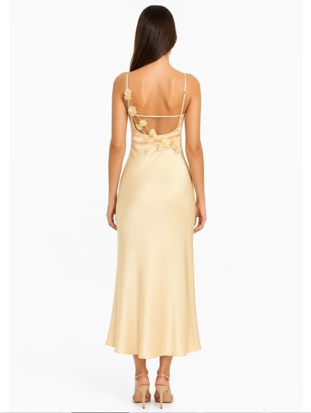 Cider Cream Satin Mermaid Maxi Skirt